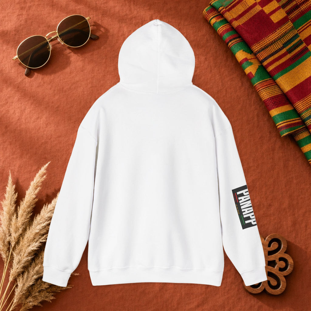PANAPP Graphic Hoodie — Pan-African Apparel Pullover with Sleeve Logo