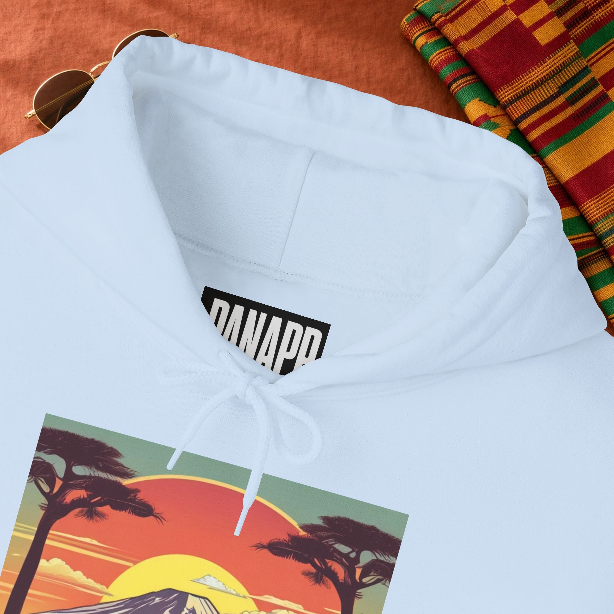 Kilimanjaro Graphic Hoodie — Retro Sunset Mountain Travel Sweatshirt
