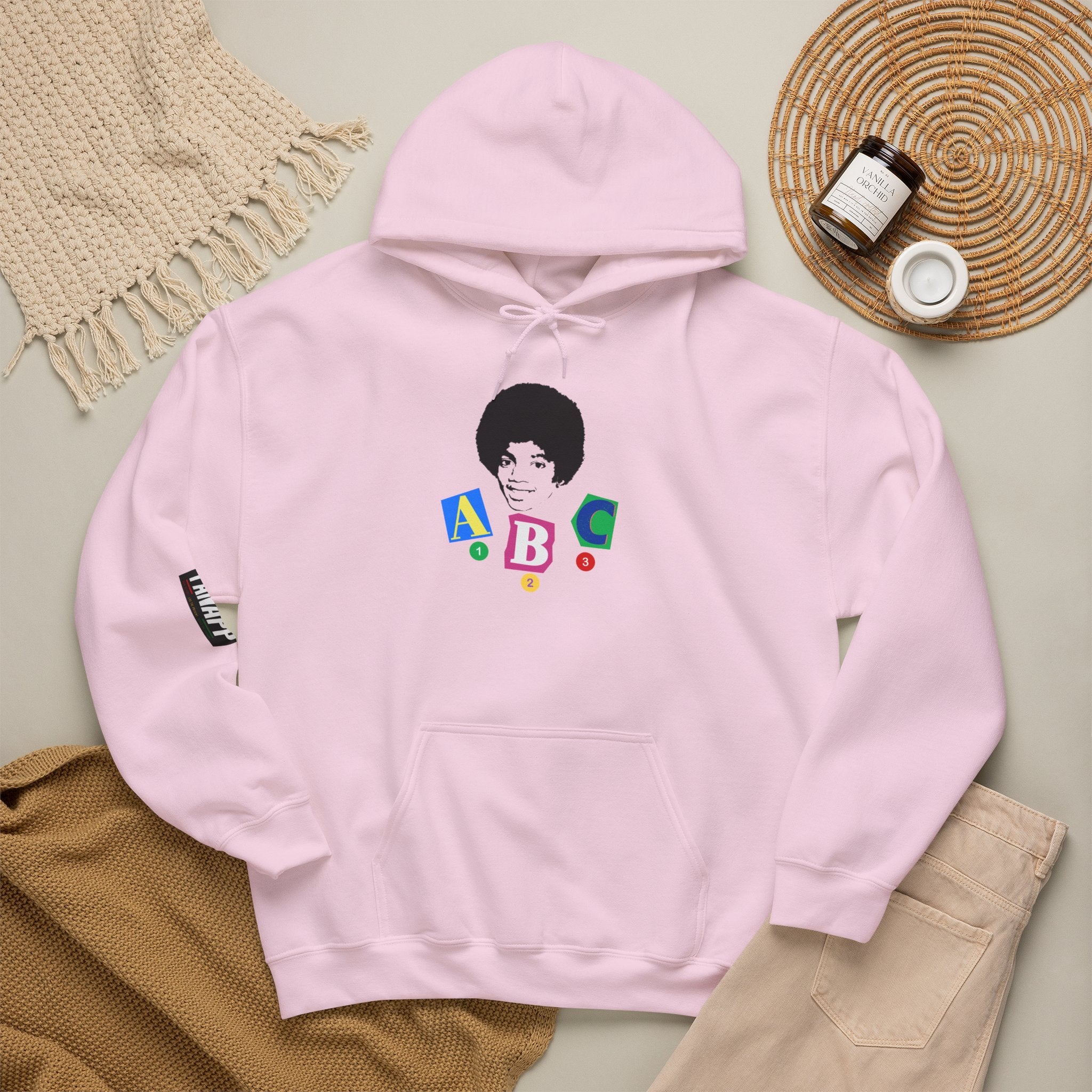 Retro Afro Baby Blocks Hoodie — Vintage Black Baby ABC Graphic Sweatshirt