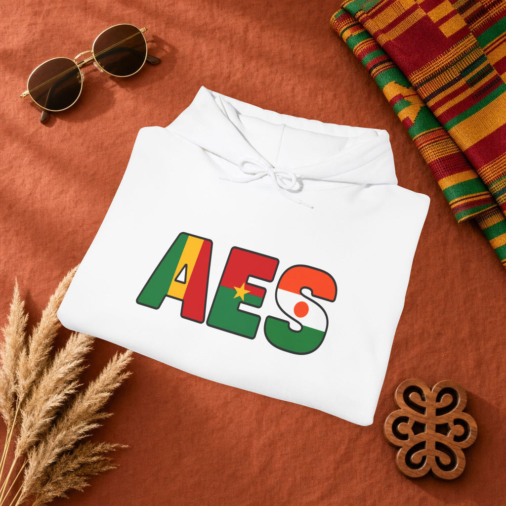 AES Flag Hoodie — Burkina Famos-Niger-Mali -West African Colors Pullover