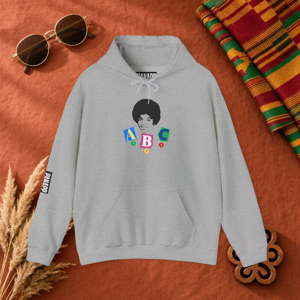 Retro Afro Baby Blocks Hoodie — Vintage Black Baby ABC Graphic Sweatshirt